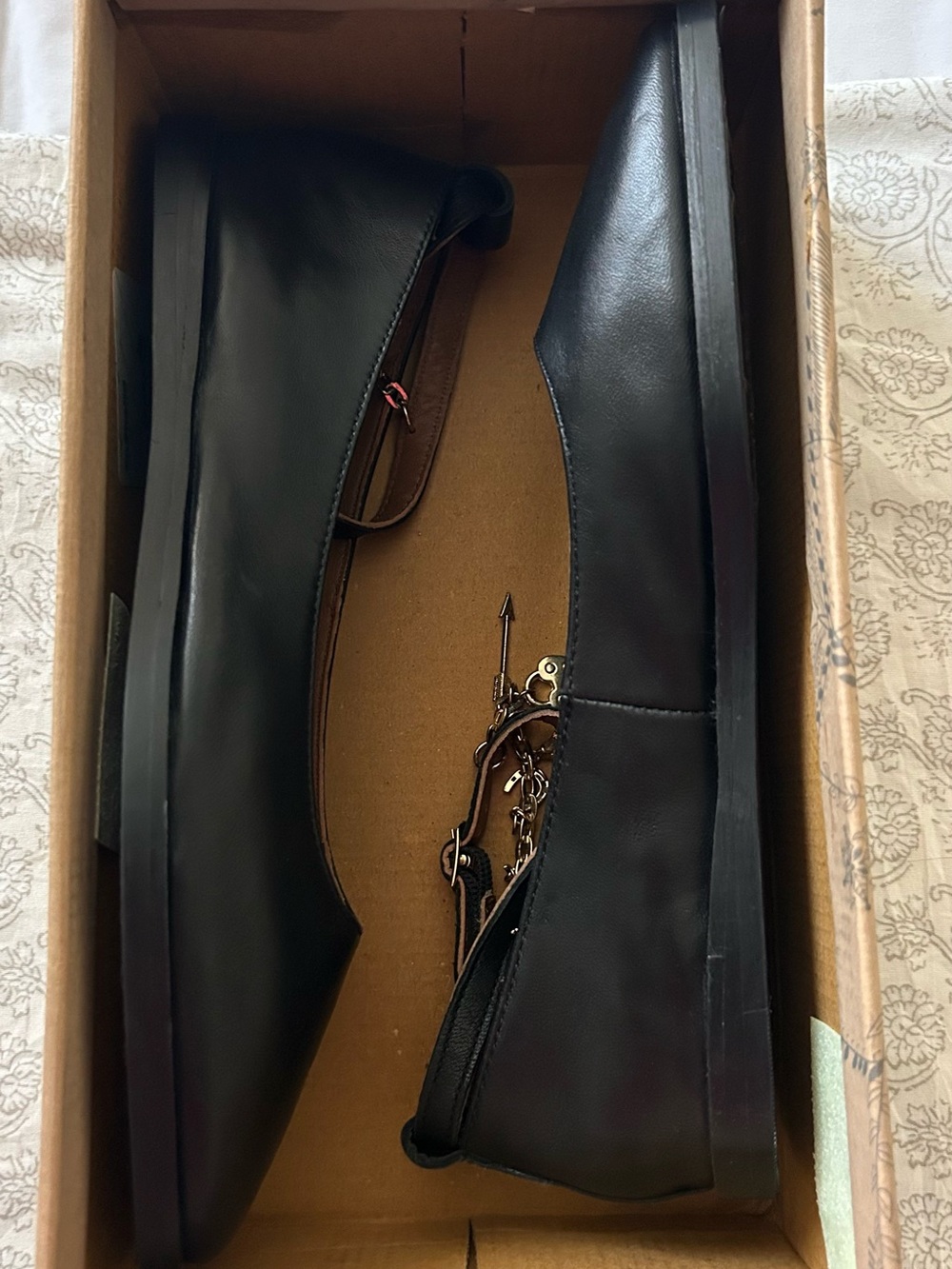 Free People Black Leather Slip-On Women's Loafers